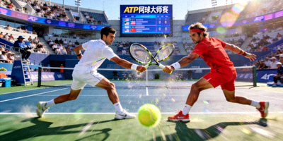 ATP网球大师赛德约科维奇对阵纳达尔比赛现场画面